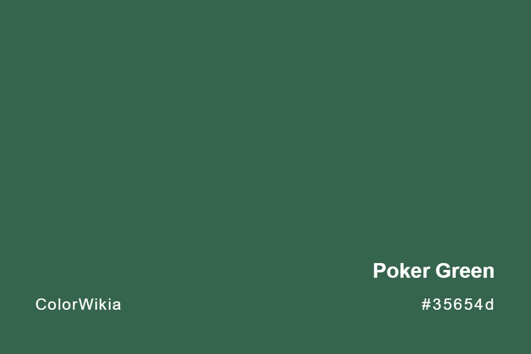 Poker Green Color – #35654d: Codes and Complete Breakdown