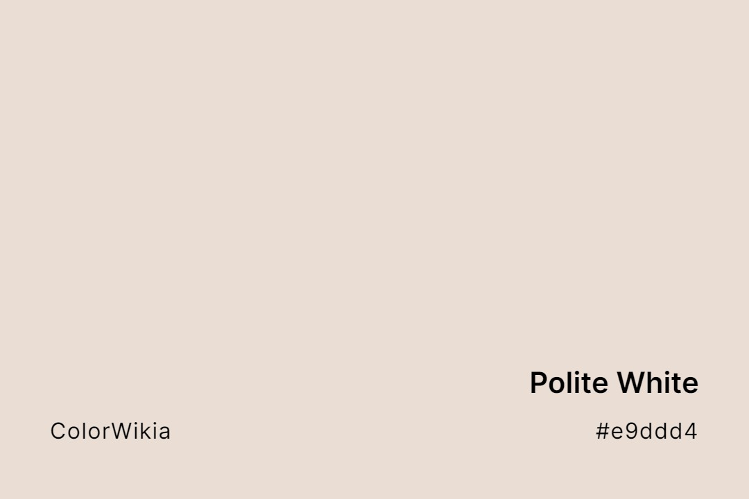 Polite White Color – #e9ddd4: Codes and Complete Breakdown
