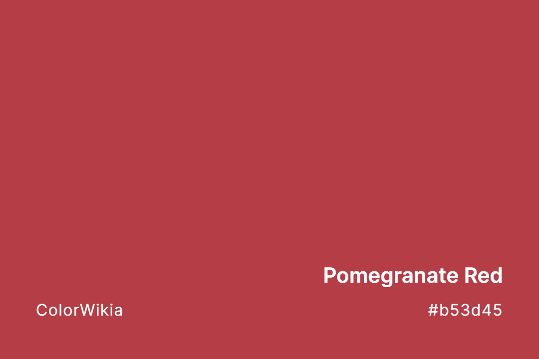 pomegranate red color b53d45