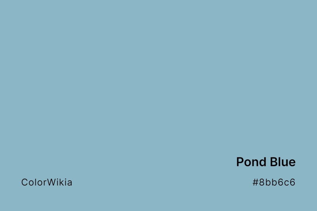 pond blue color 8bb6c6