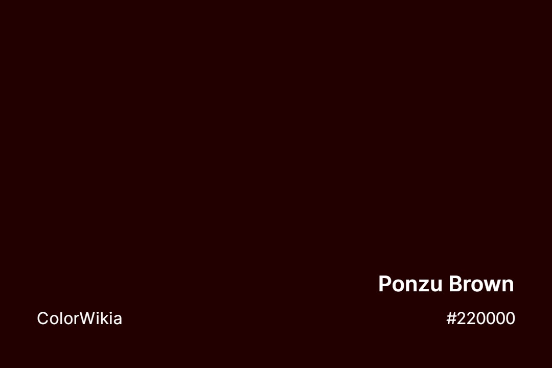Ponzu Brown Color – #220000: Codes and Complete Breakdown