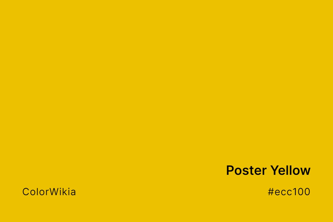 Poster Yellow Color – #ecc100: Codes and Complete Breakdown