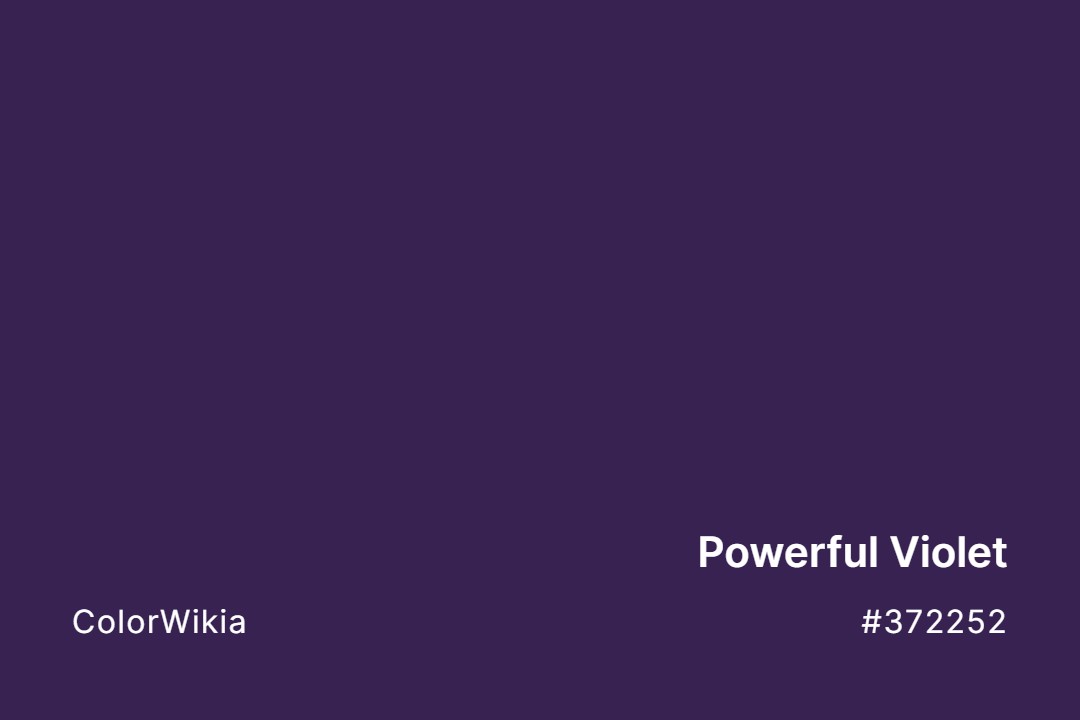 Powerful Violet Color – #372252: Codes and Complete Breakdown