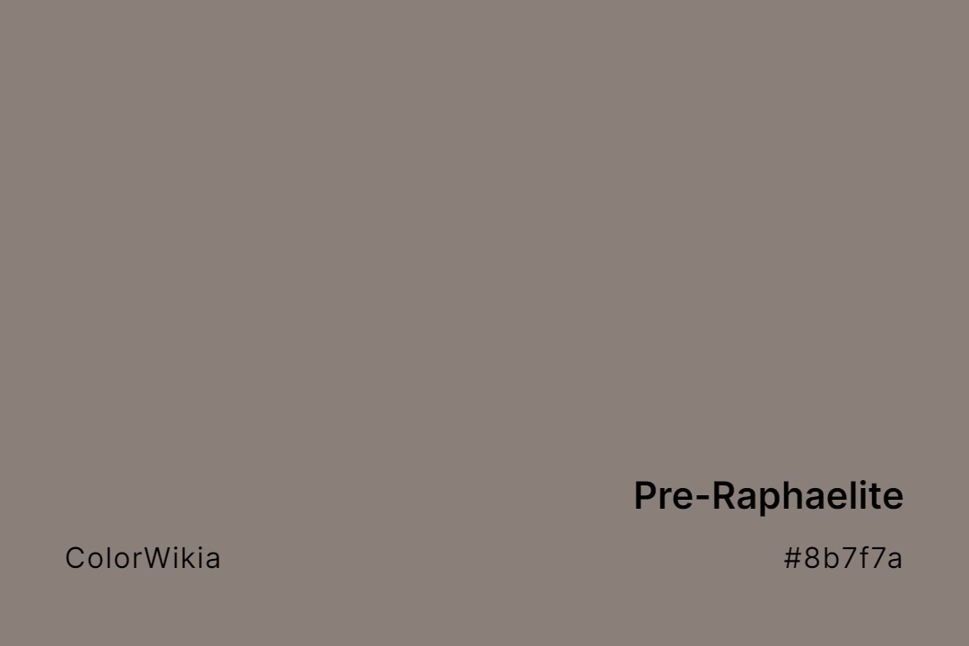 Pre-Raphaelite Color – #8b7f7a: Codes and Complete Breakdown