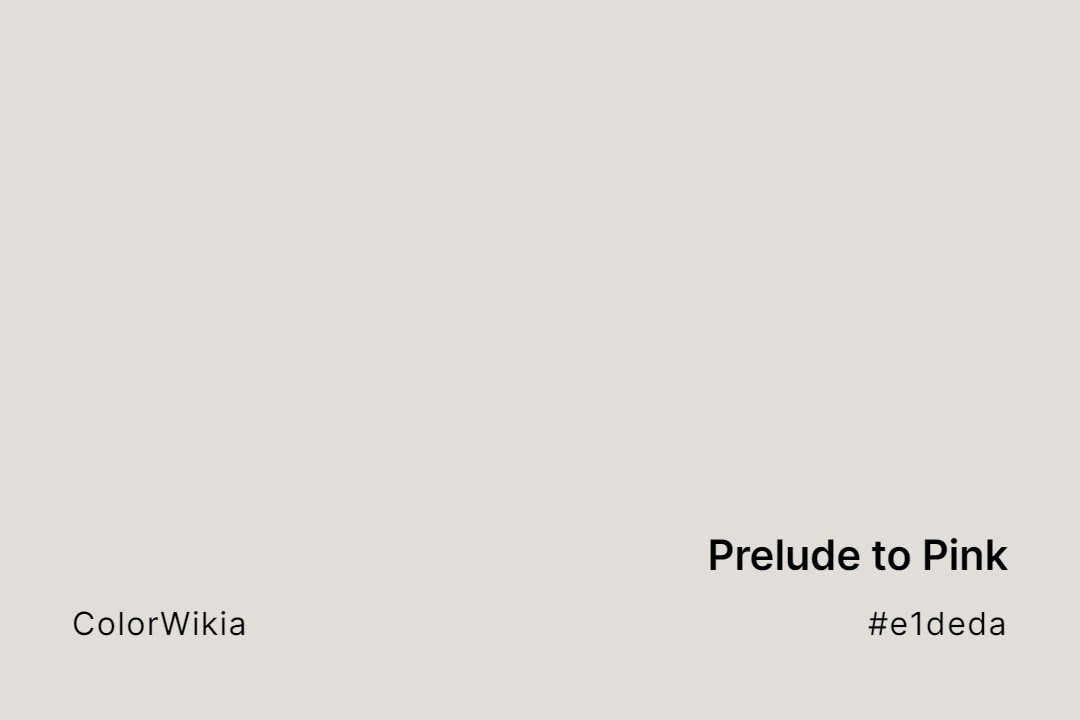 Prelude to Pink Color – #e1deda: Codes and Complete Breakdown