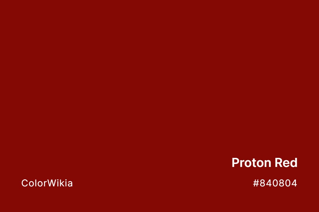 Proton Red Color – #840804: Codes and Complete Breakdown