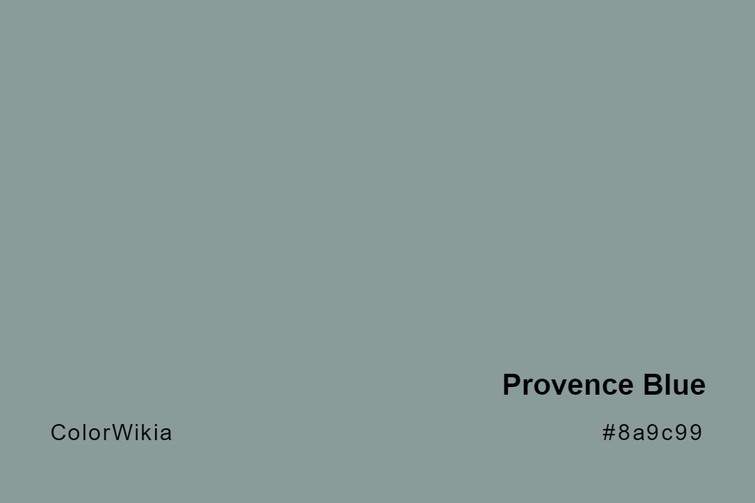 provence blue color 8a9c99