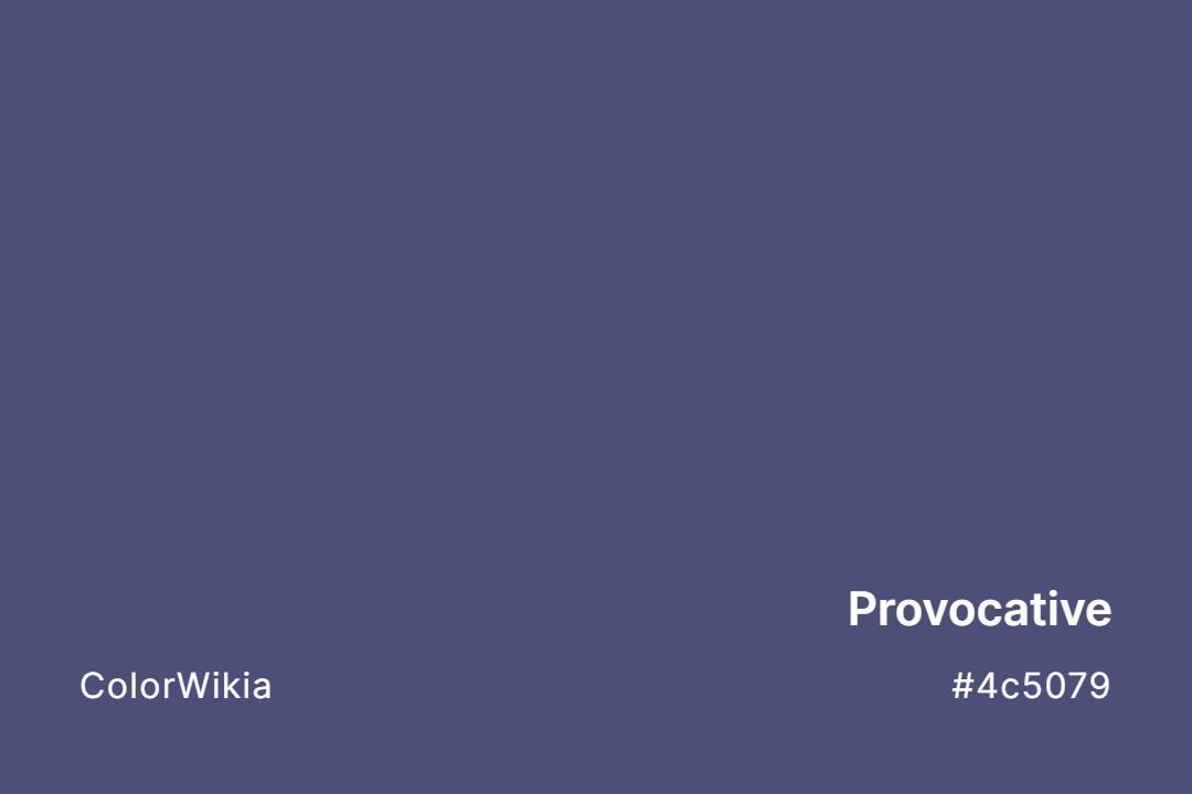 Provocative Color – #4c5079: Codes and Complete Breakdown