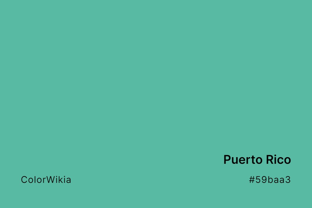 Puerto Rico Color – #59baa3: Codes and Complete Breakdown