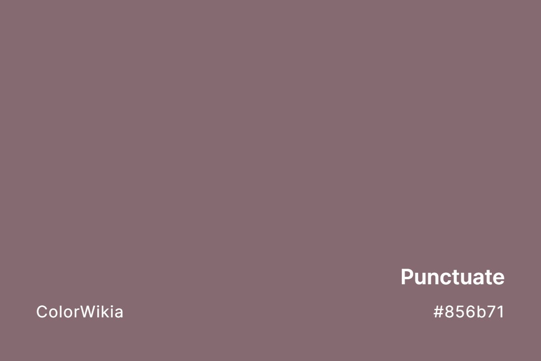 Punctuate Color – #856b71: Codes and Complete Breakdown
