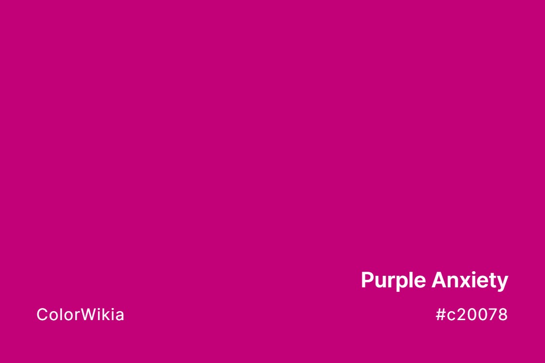 Purple Anxiety Color – #c20078: Codes and Complete Breakdown