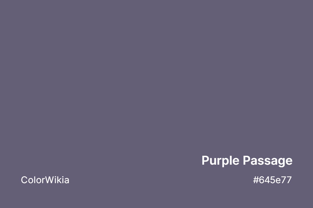 Purple Passage Color – #645e77: Codes and Complete Breakdown