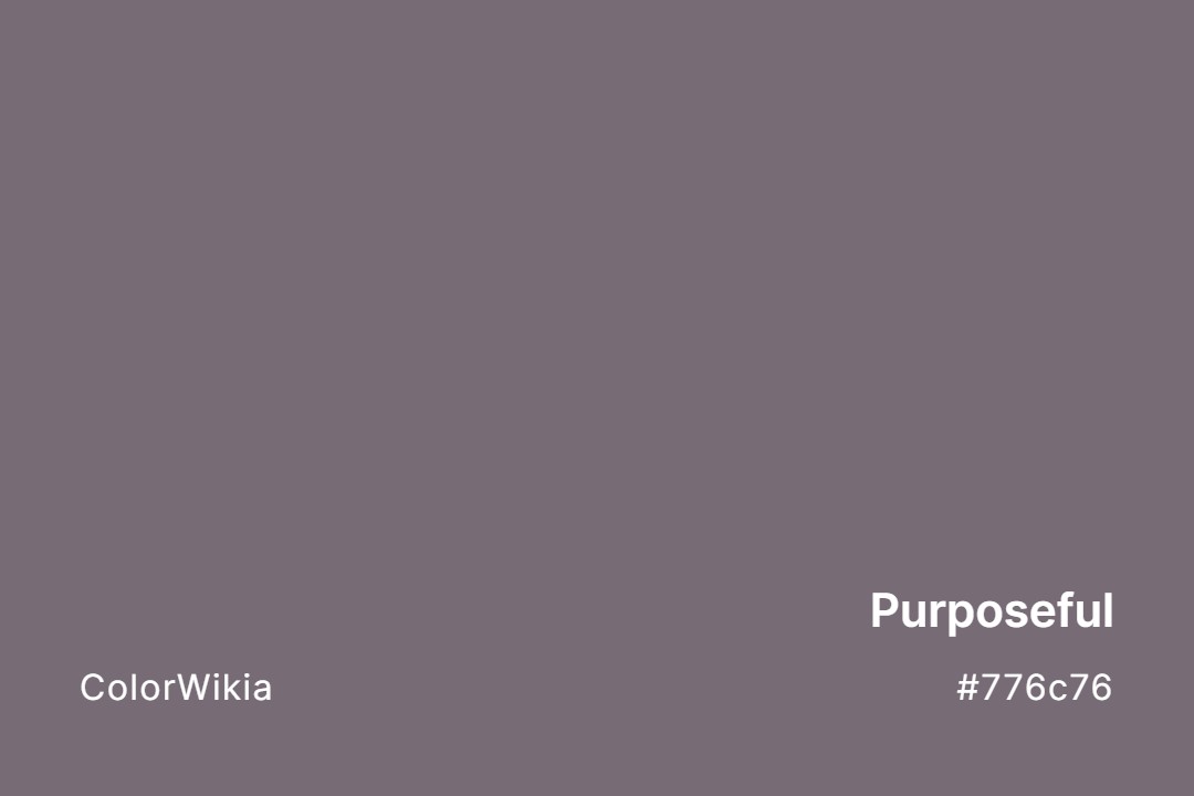 Purposeful Color – #776c76: Codes and Complete Breakdown