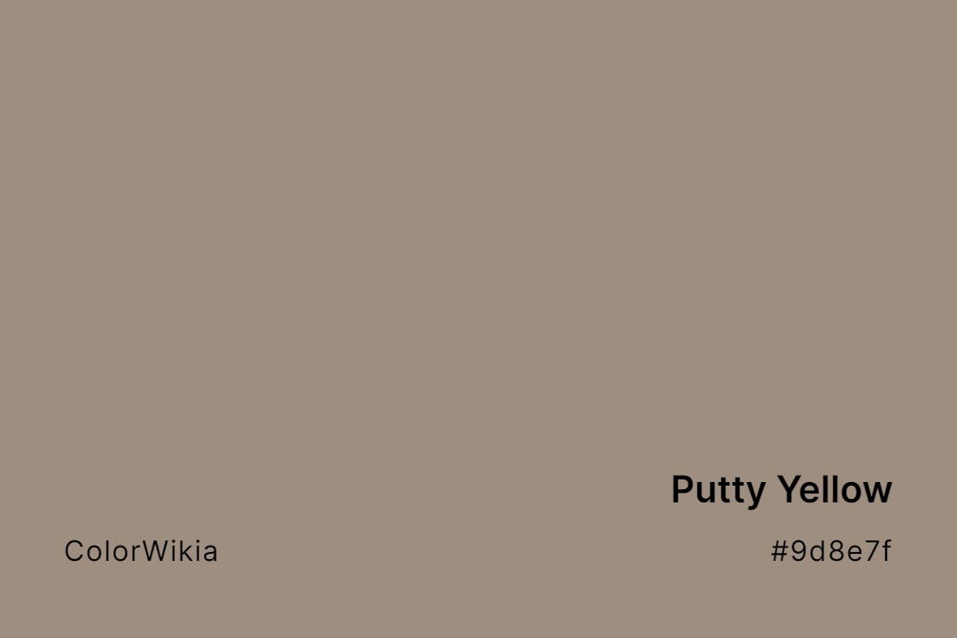 putty yellow color 9d8e7f