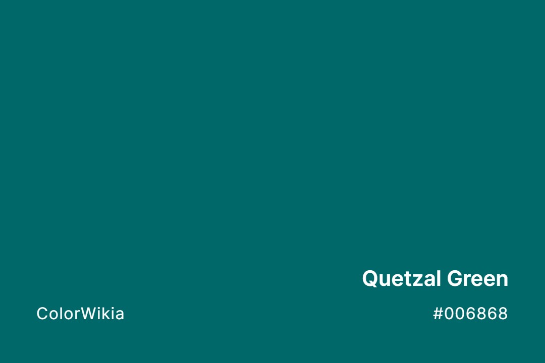 Quetzal Green Color – #006868: Codes and Complete Breakdown