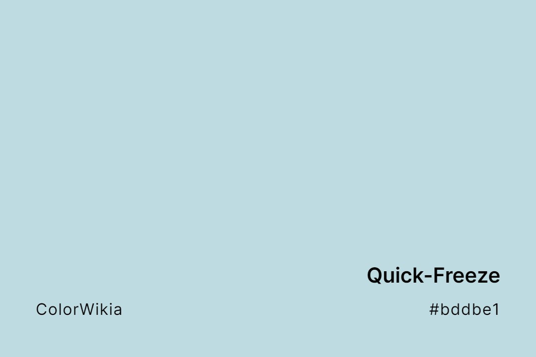 Quick-Freeze Color – #bddbe1: Codes and Complete Breakdown