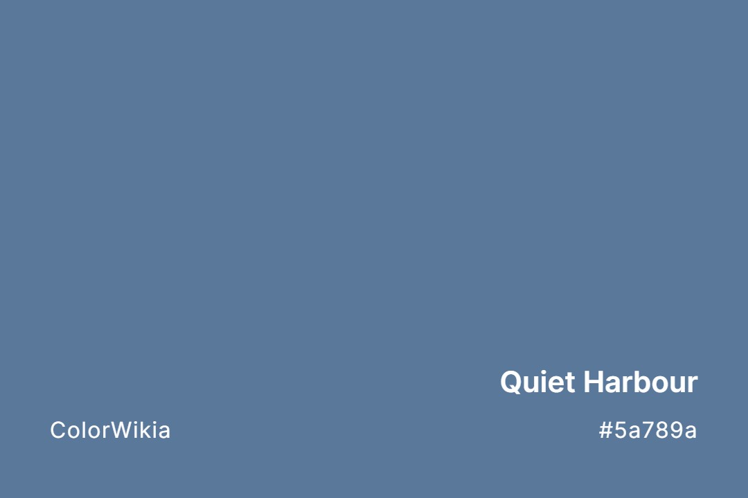 quiet harbour color 5a789a