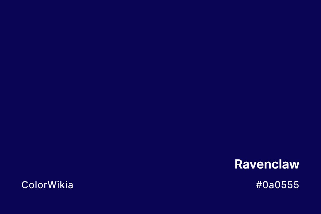 Ravenclaw Color – #0a0555: Codes and Complete Breakdown