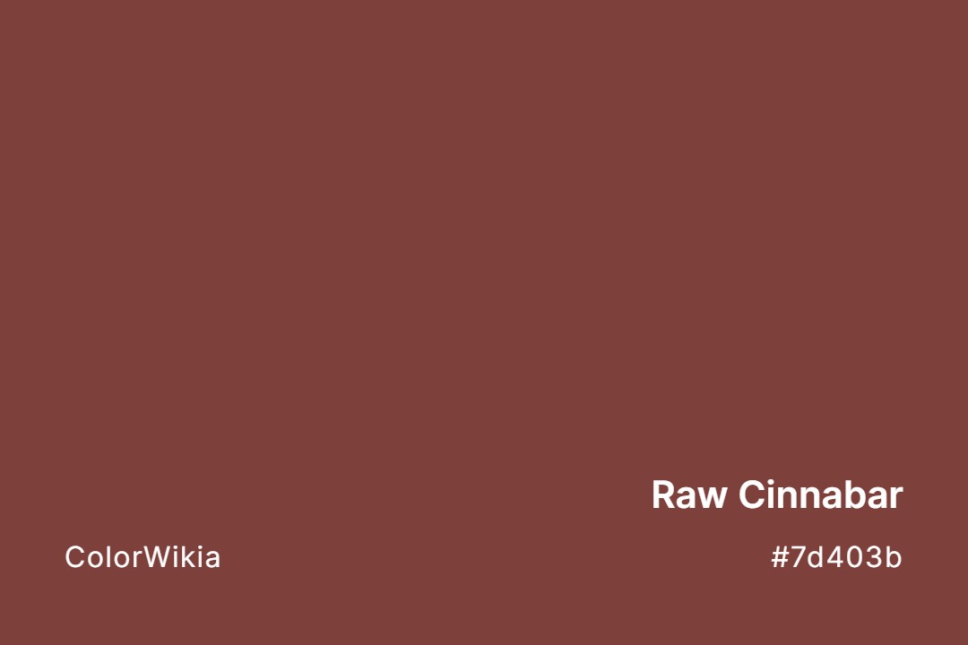 raw cinnabar color 7d403b
