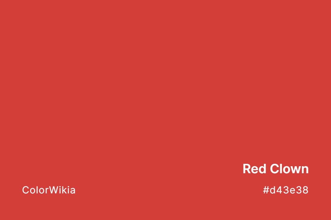 red clown color d43e38