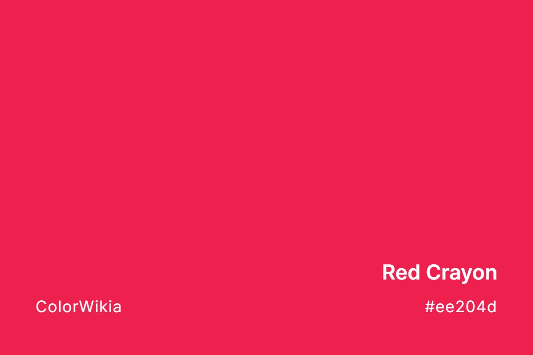 red crayon color ee204d