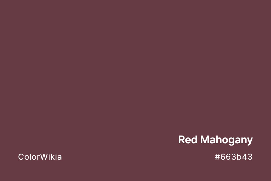red mahogany color 663b43