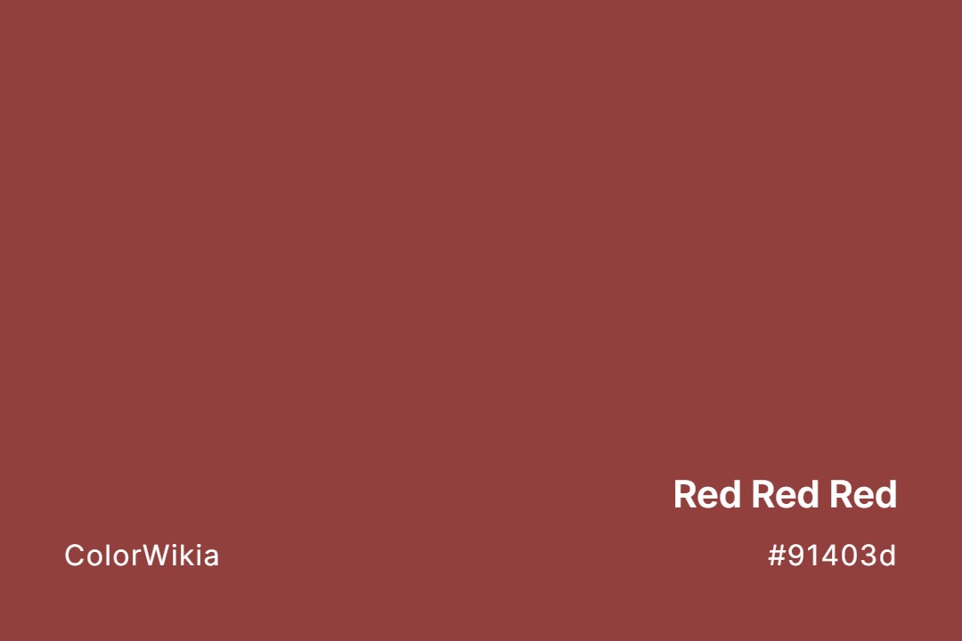 Red Red Red Color – #91403d: Codes and Complete Breakdown
