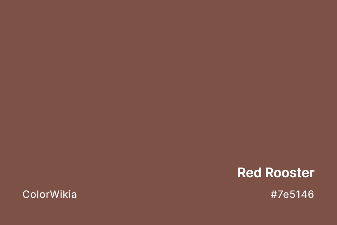Red Rooster Color – #7e5146: Codes and Complete Breakdown