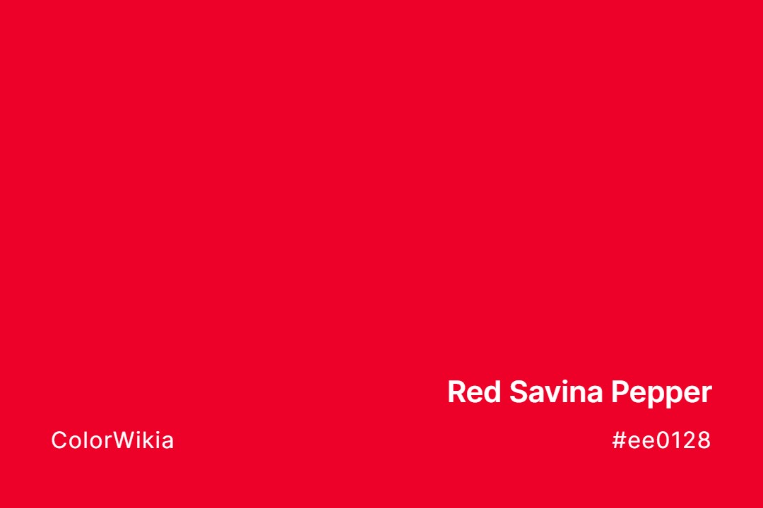 red savina pepper color ee0128