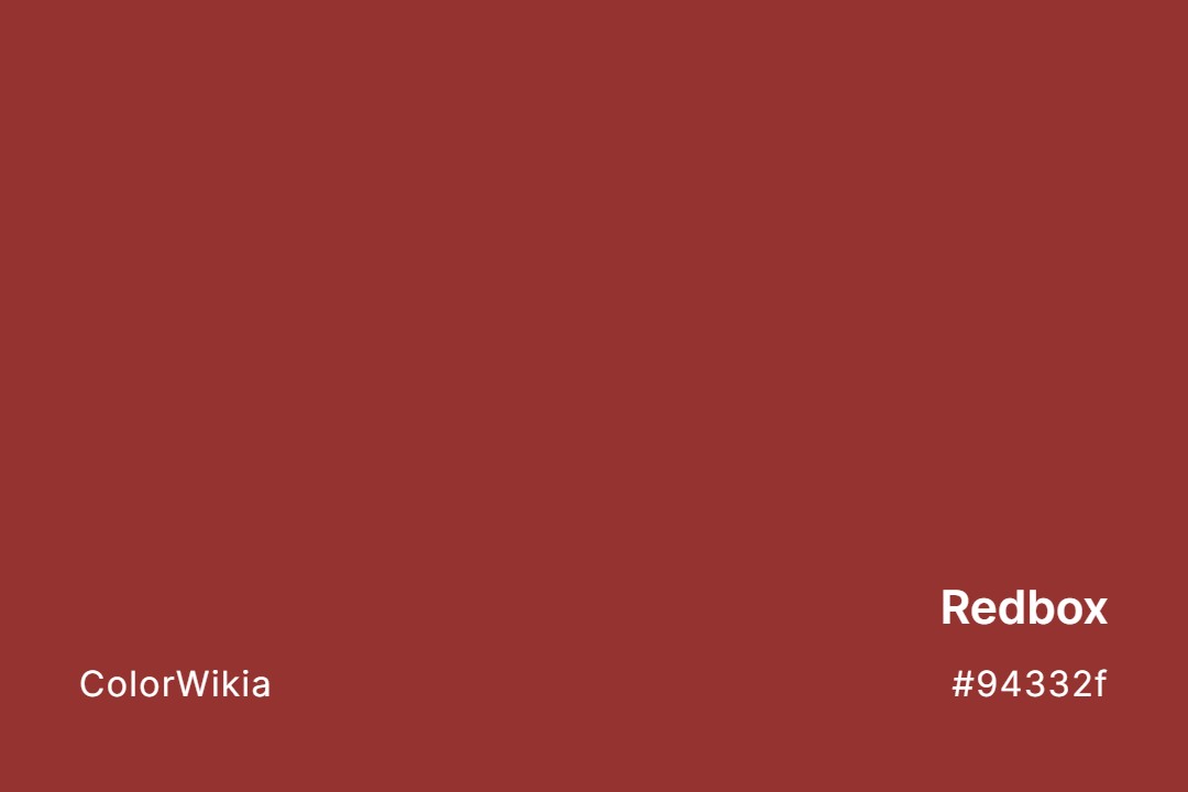 Redbox Color – #94332f: Codes and Complete Breakdown