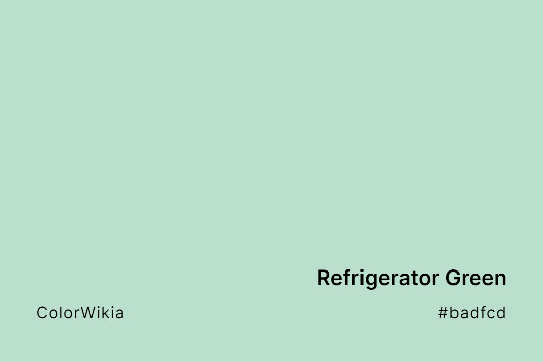 Refrigerator Green Color – #badfcd: Codes and Complete Breakdown