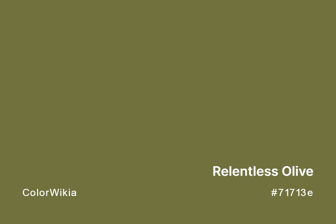 Relentless Olive Color – #71713e: Codes and Complete Breakdown