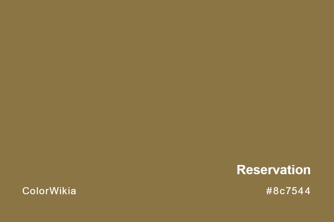 Reservation Color – #8c7544: Codes and Complete Breakdown