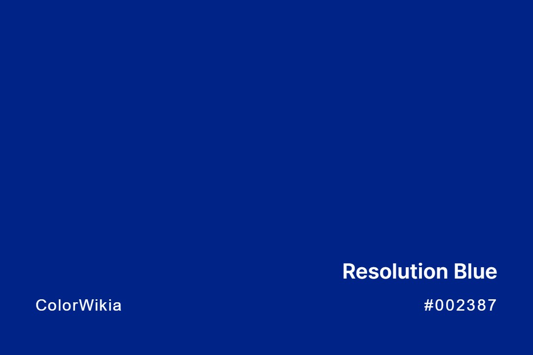 Resolution Blue Color – #002387: Codes and Complete Breakdown