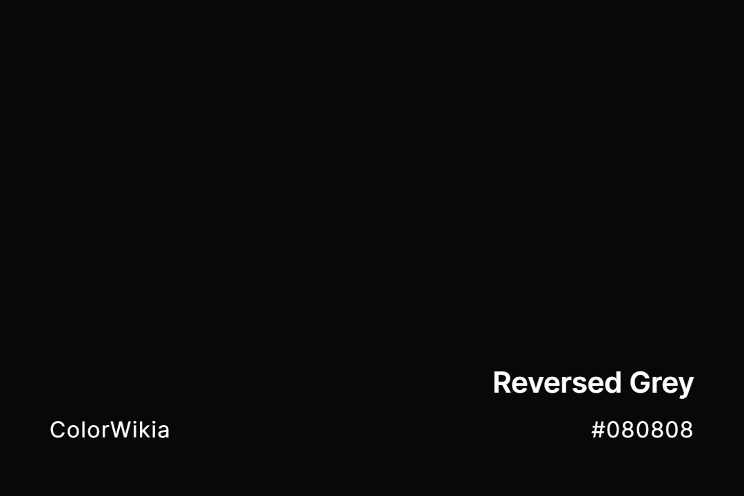 Reversed Grey Color – #080808: Codes and Complete Breakdown