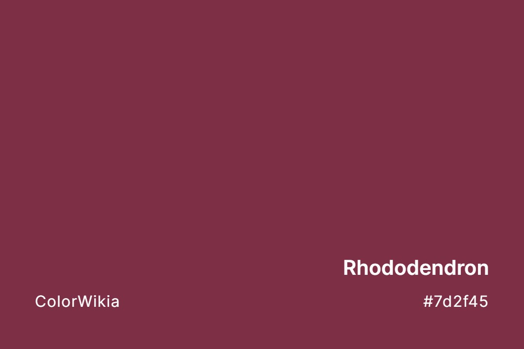 Rhododendron Color – #7d2f45: Codes and Complete Breakdown