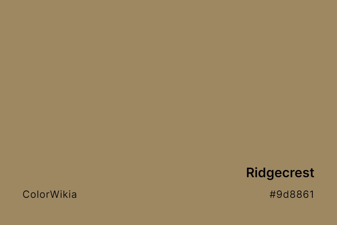 Ridgecrest Color – #9d8861: Codes and Complete Breakdown