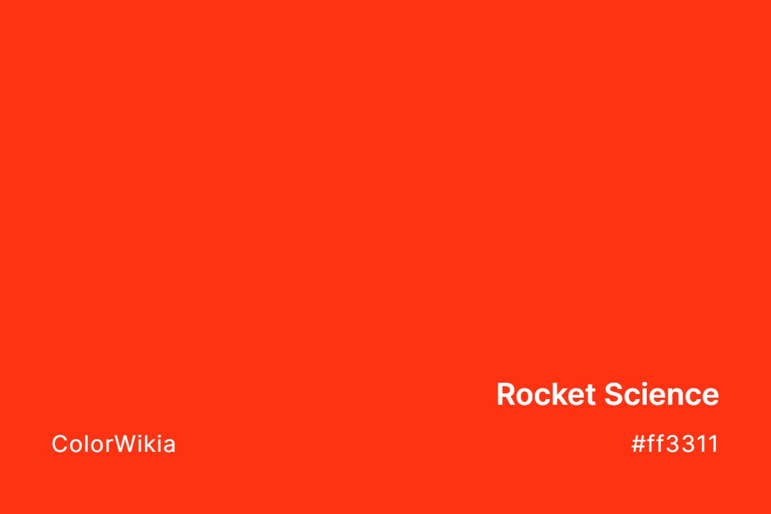 rocket science color ff3311