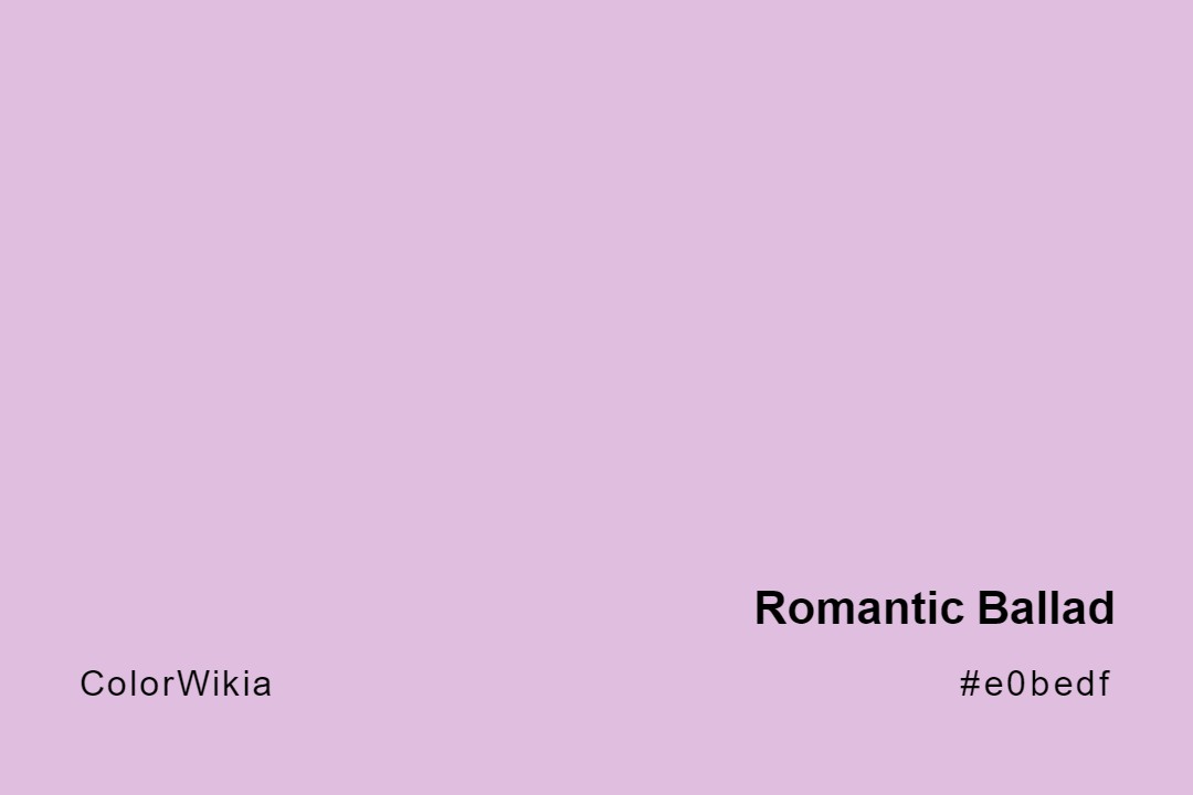 romantic ballad color e0bedf