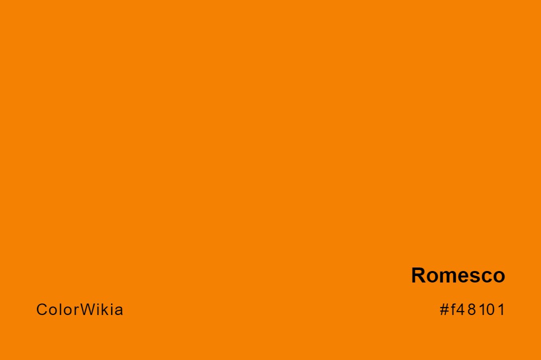 Romesco Color – #f48101: Codes and Complete Breakdown