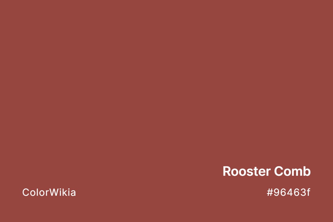 Rooster Comb Color – #96463f: Codes and Complete Breakdown