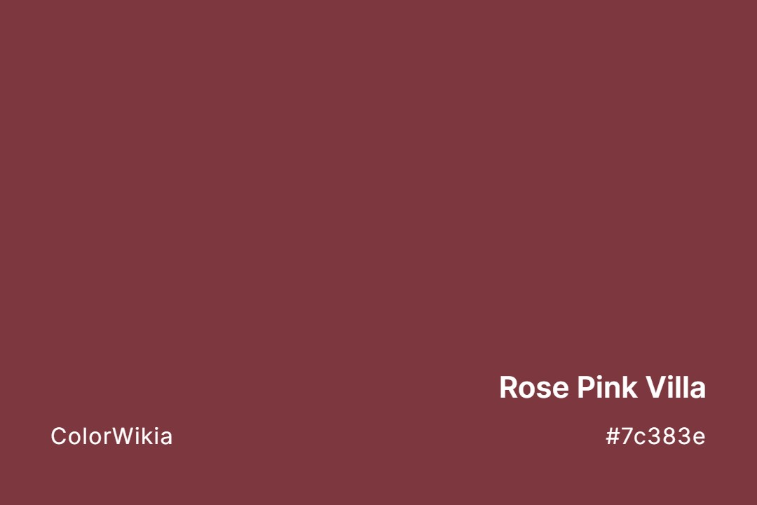 rose pink villa color 7c383e