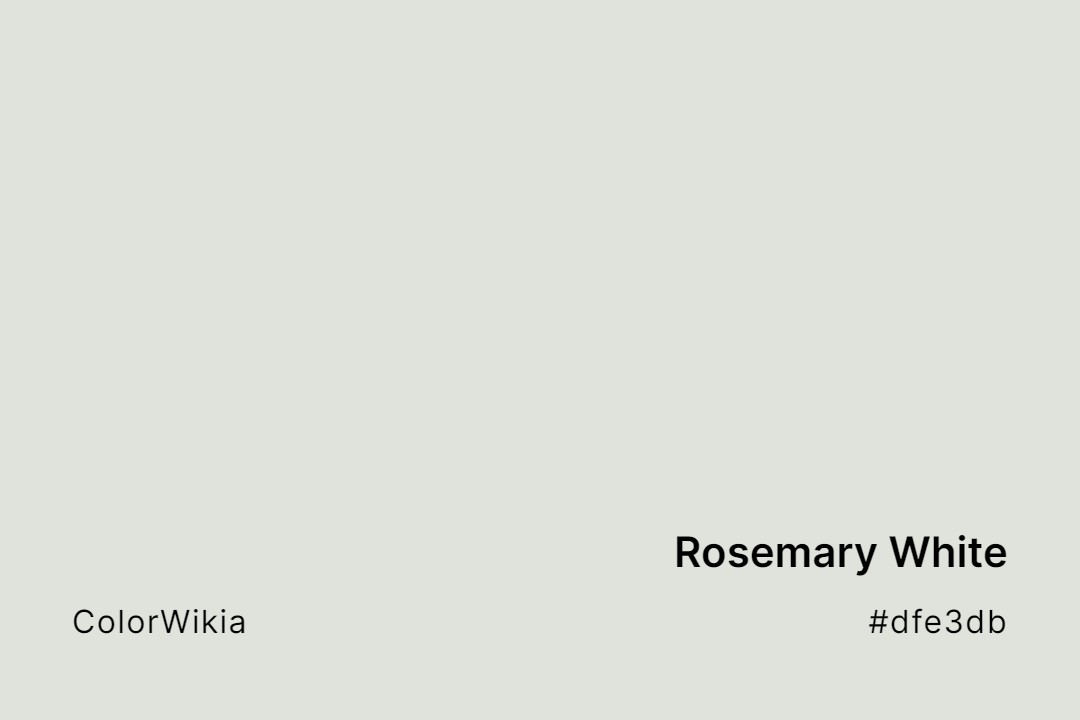 Rosemary White Color – #dfe3db: Codes and Complete Breakdown