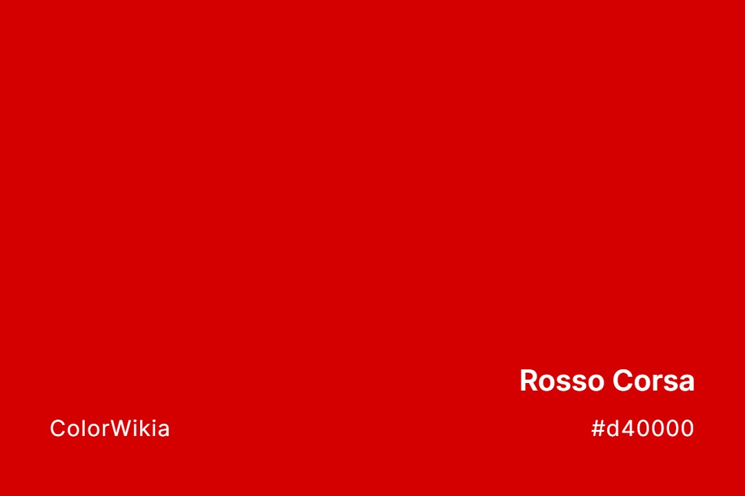 Rosso Corsa Color – #d40000: Codes and Complete Breakdown