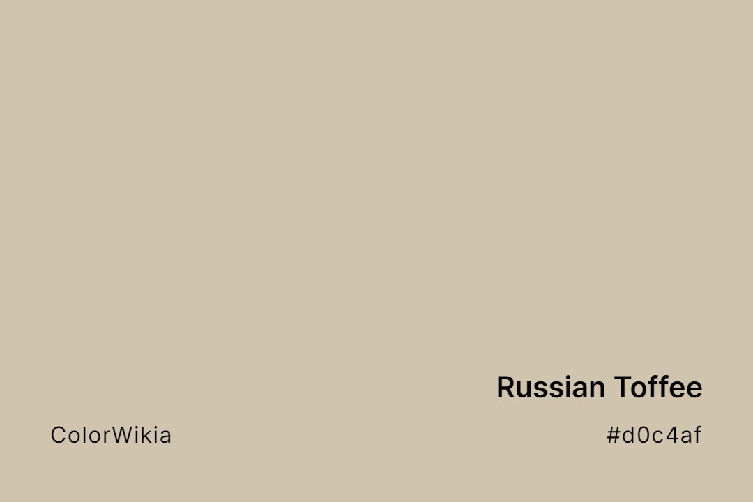 russian toffee color d0c4af