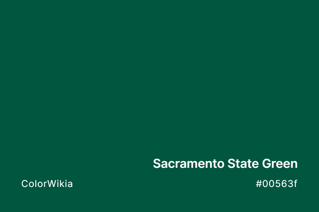 sacramento state green color 00563f