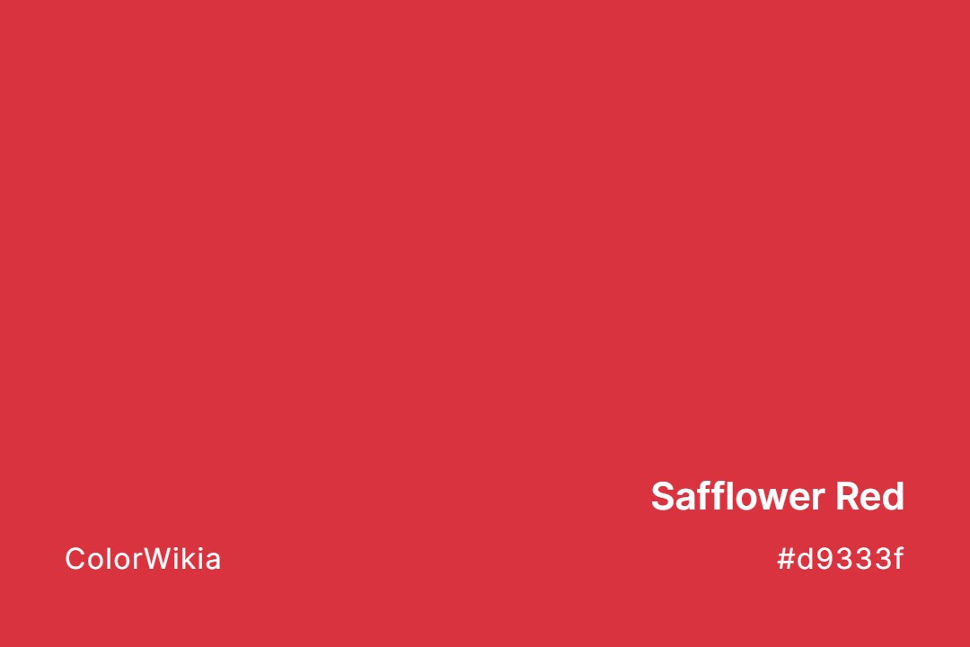 safflower red color d9333f
