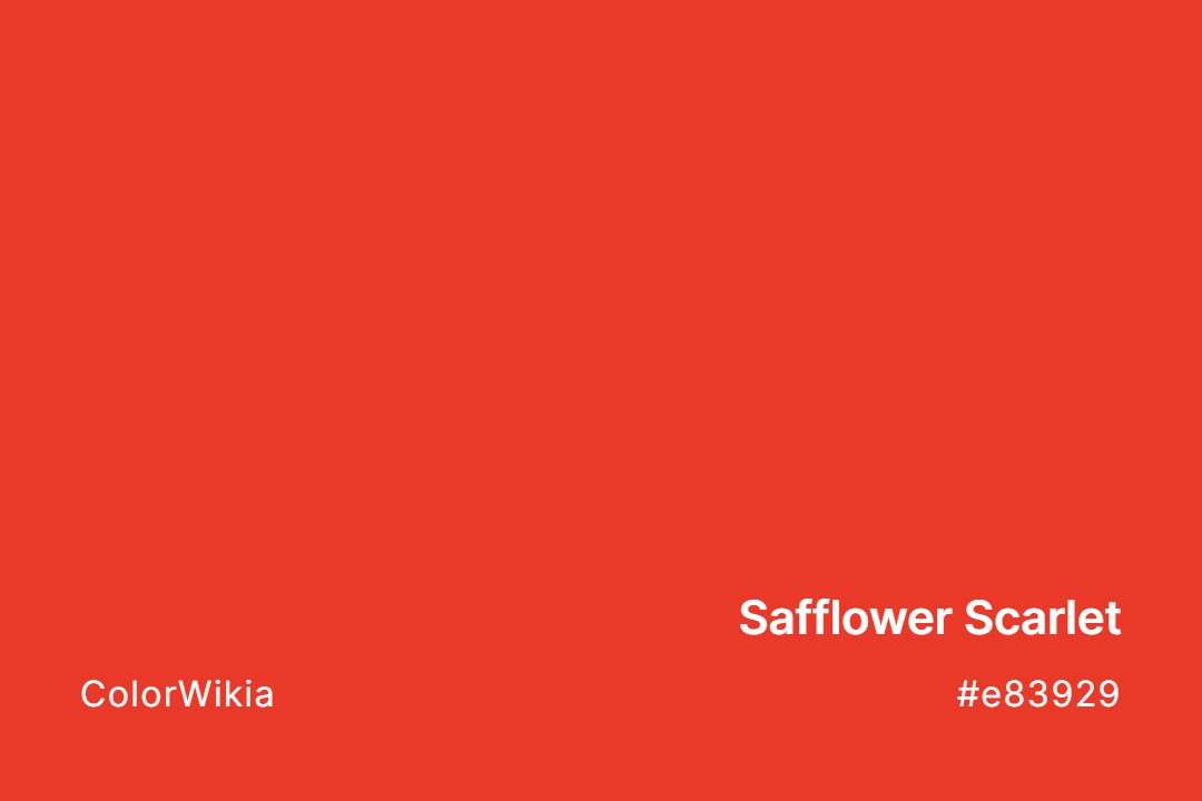 safflower scarlet color e83929
