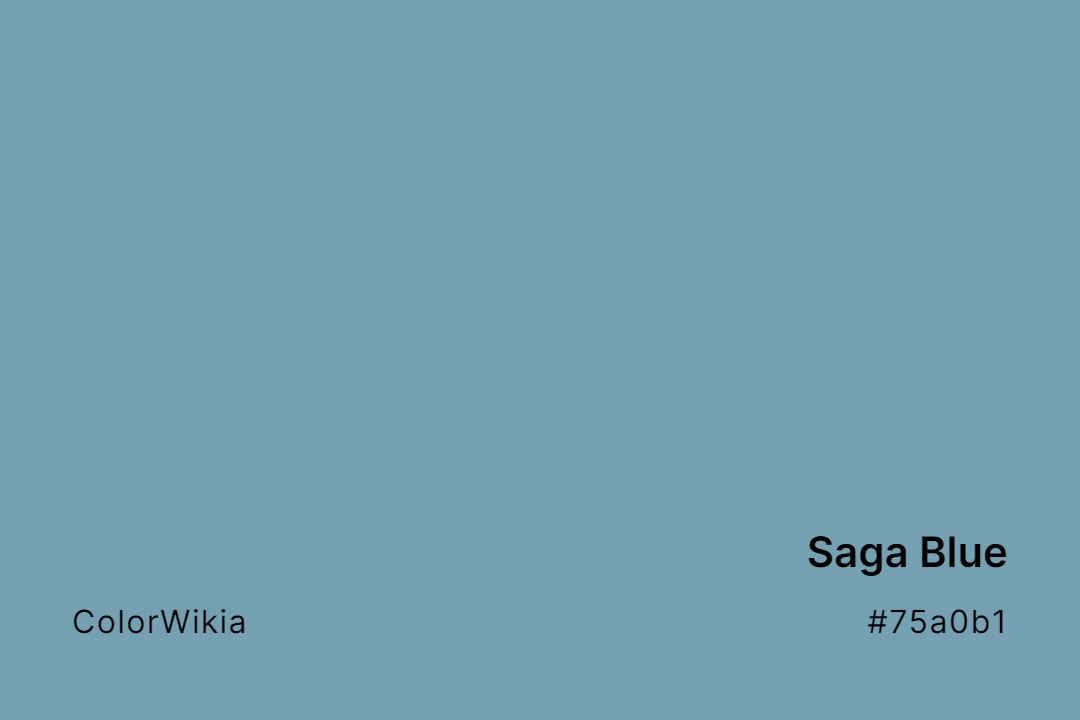Saga Blue Color – #75a0b1: Codes and Complete Breakdown