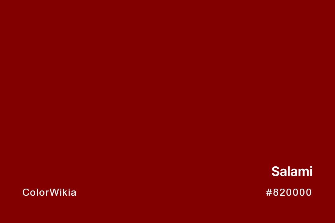 Salami Color – #820000: Codes and Complete Breakdown